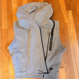 Nike Tech Heather Gray Hooded Vest